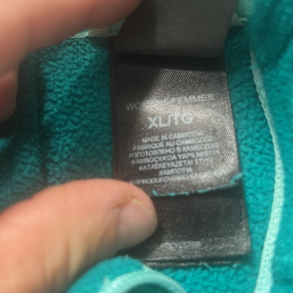 North Face Women’s Polartec Classic 1/4 Zip Fleece Micro Fleece Fitted Teal - Picture 8 of 8
